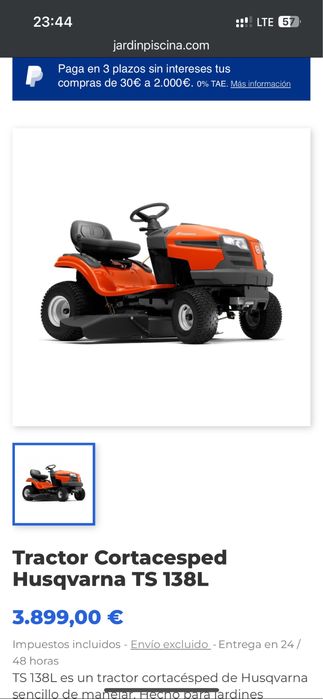 Tractor tuns iarba gradina Husqvarna 15.5 cai