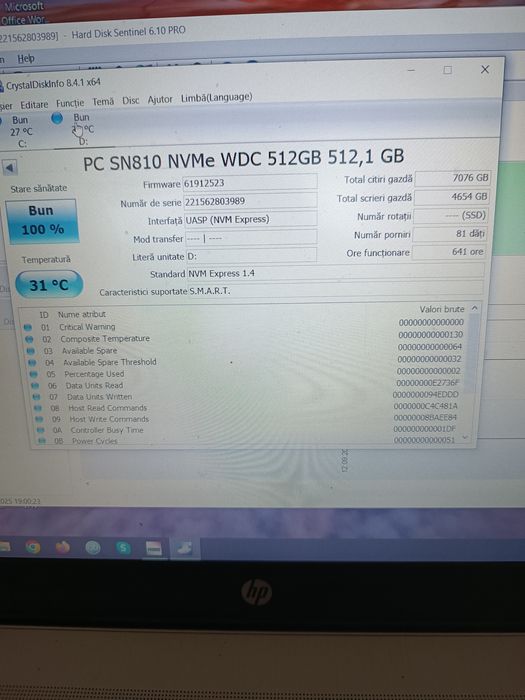 Ssduri nvme  pcie gen4 x4 Samsung/WD Black-500gb impecabile 100% healt