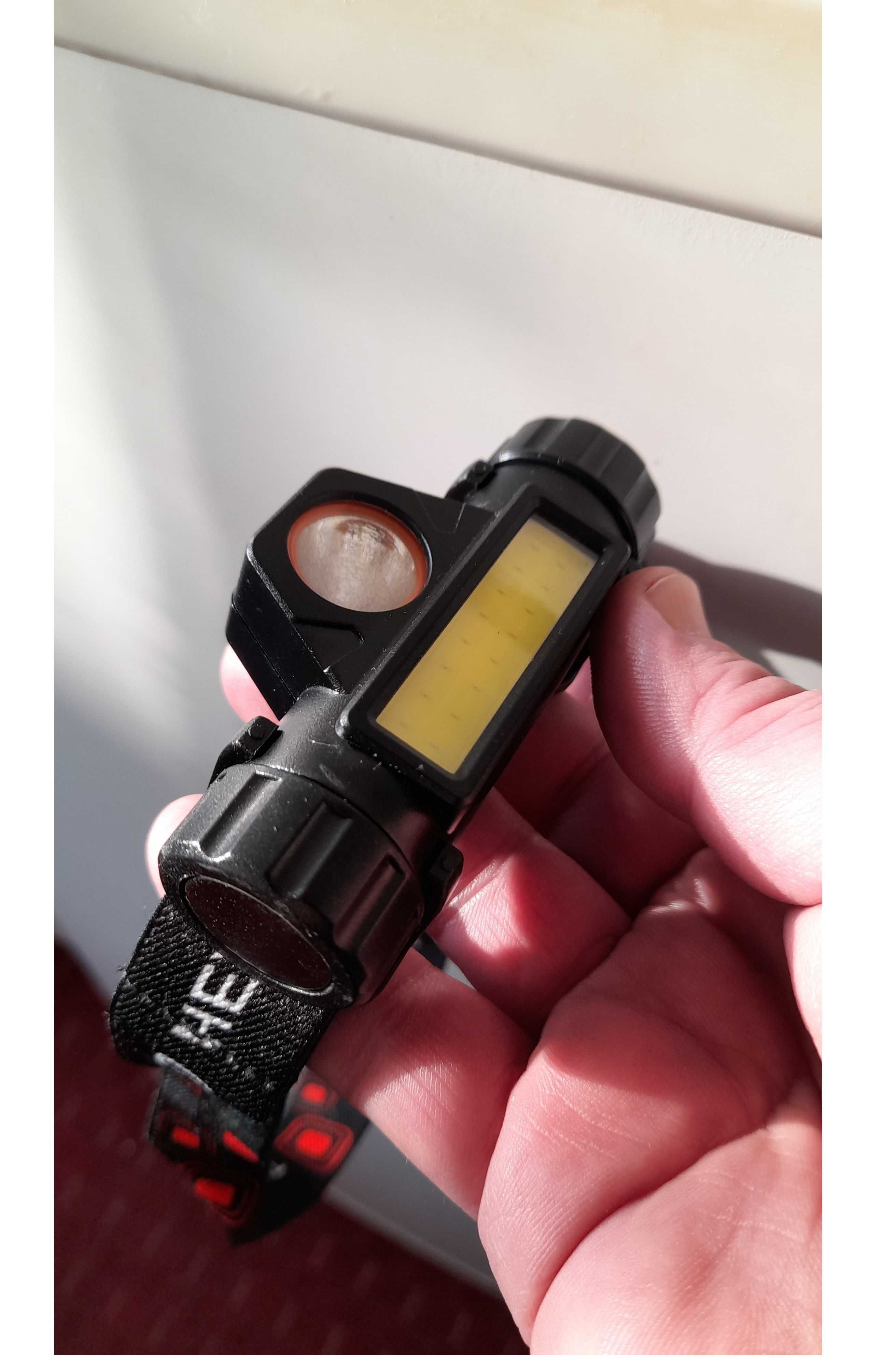 lanterne frontale magnetice detasabile led cob+xpe acumulator litiu