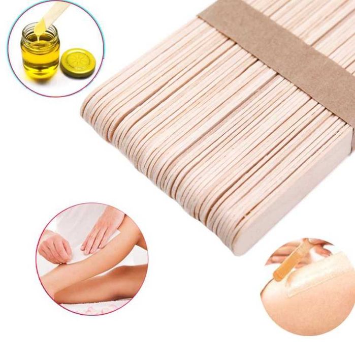 Set Spatule de Lemn pentru Epilare, 50 de bucati