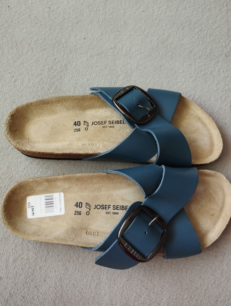 Papuci Josef Seibel Michelle 05 blue măr 40,piele