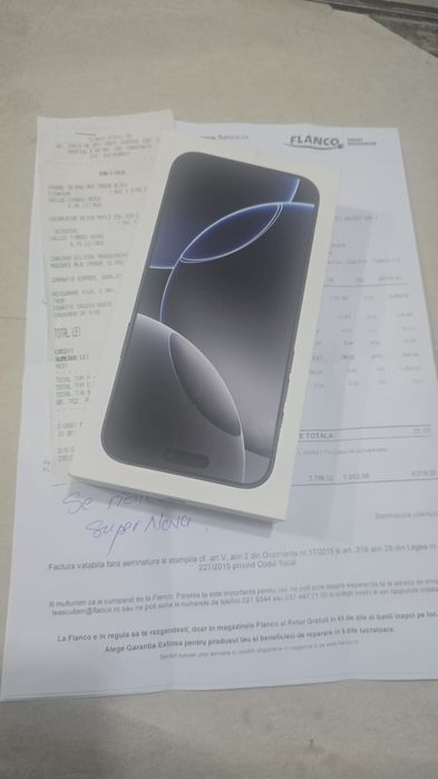 Iphone 16 Pro Max 256 gb nou cu factura