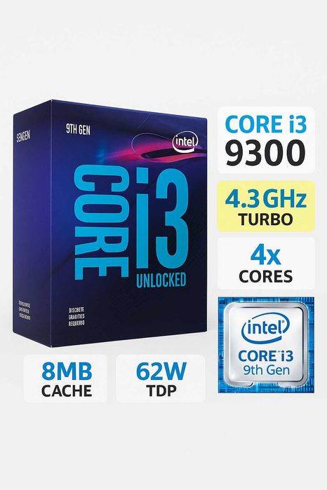Protsessor core i3 9300 4 yadro 4.3GHz BOOST holati ideal + Kafolat