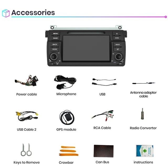 Navigatie Android 11 BMW E46 DVD