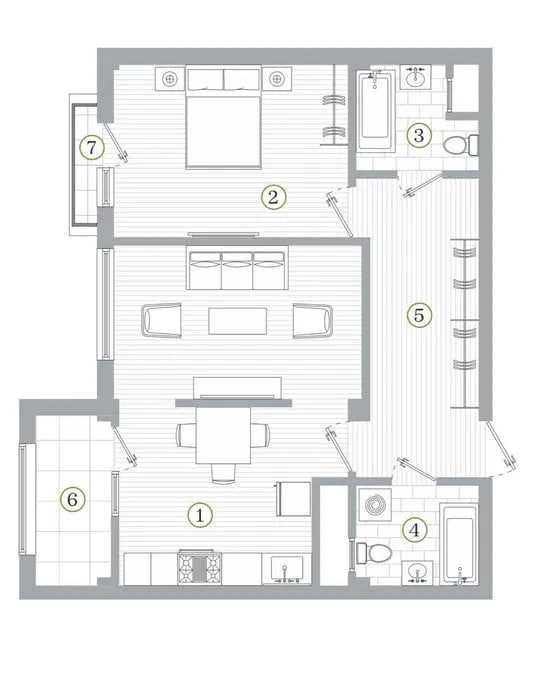 2-комнатная в коробке, Кох-Ота, 60 м², последний этаж, срочно!`