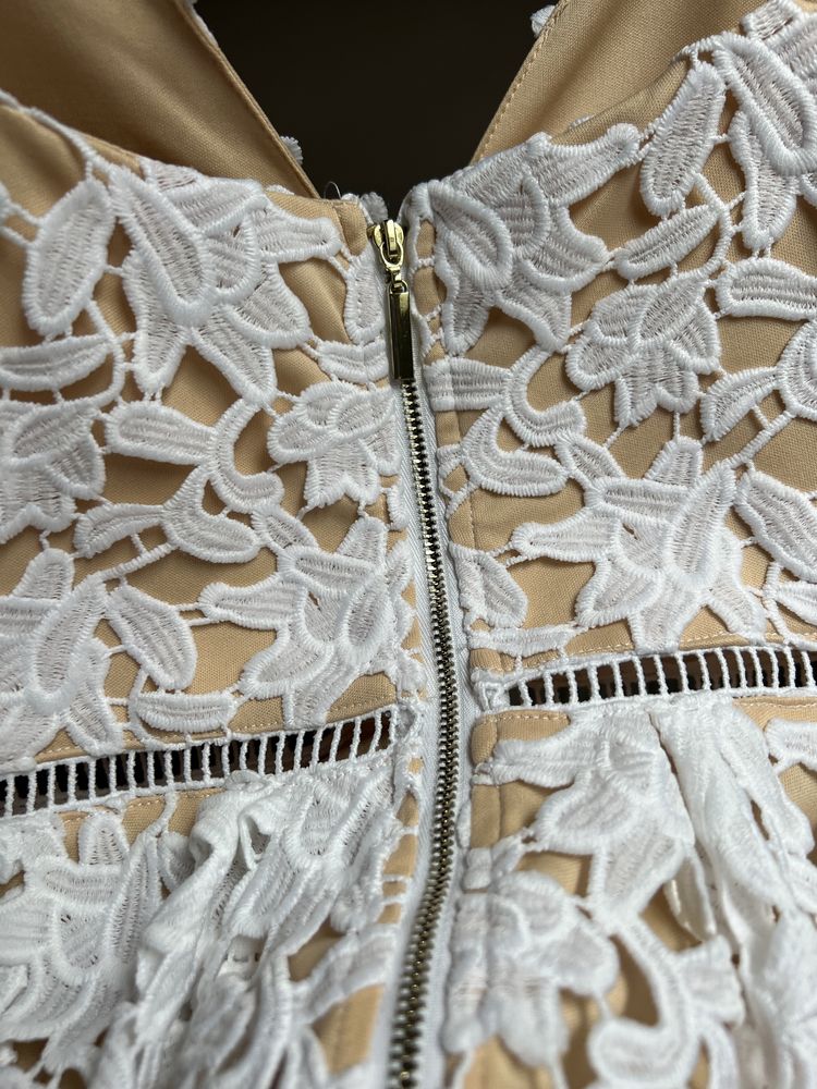 Guess rochie dantela alba