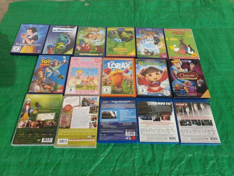 Lot 16 dvd-uri originale cu filme Animatie 13 buc+3 filme diverse