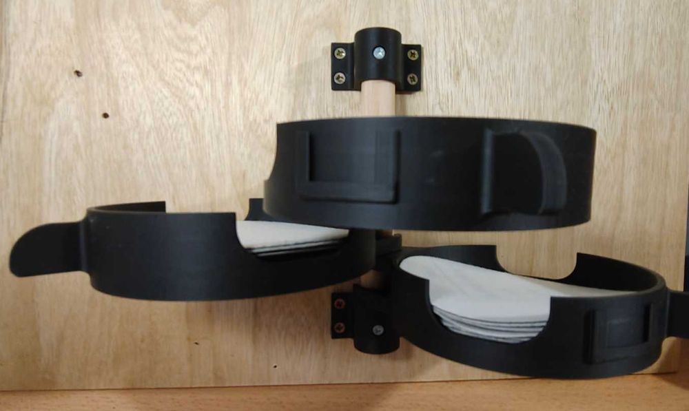 Стенна стойка за шкурки/Органайзер за шкурки и дискове