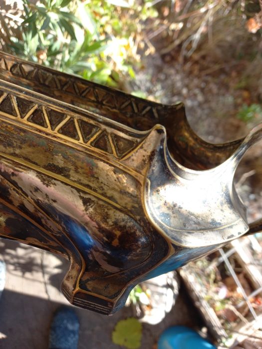 Посребрена  ваза за бонбони от миналия век. Русия.