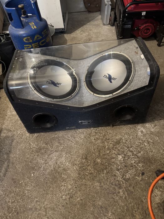 Subwoofer 2x boxe thunder - gladen cu o boxa