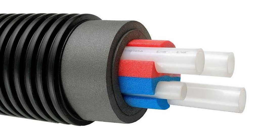 Теплоизолированные трубы Ecoflex Quattro теплоизоляция упонор uponor