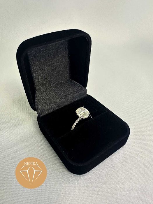 Inel de lux din argint 925 cu Moissanite de 3 carate, 15.6mm