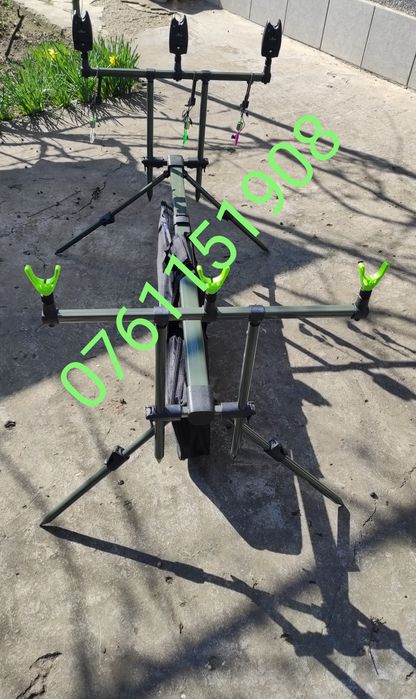KIT -Rodpod complet- Rod pod Aluminiu pt 3 lansete +3 Avertizori+3 MK2