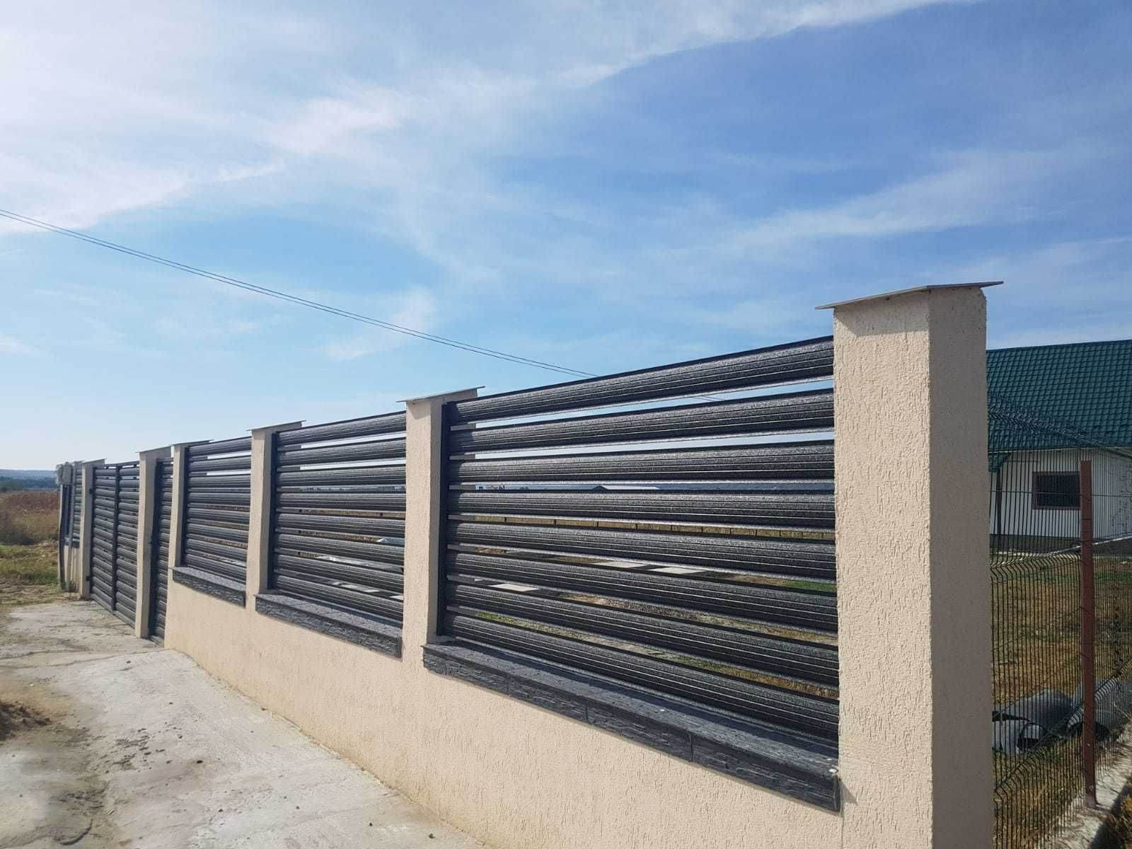 Poarta gard exterior profile tip jaluzea/ sipca metalica gard si porti