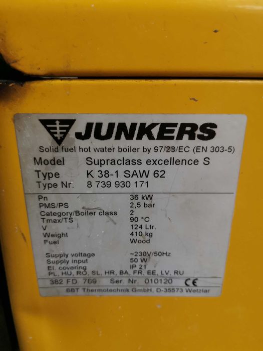 Vand centrala pe lemne 36kW, vand urgent