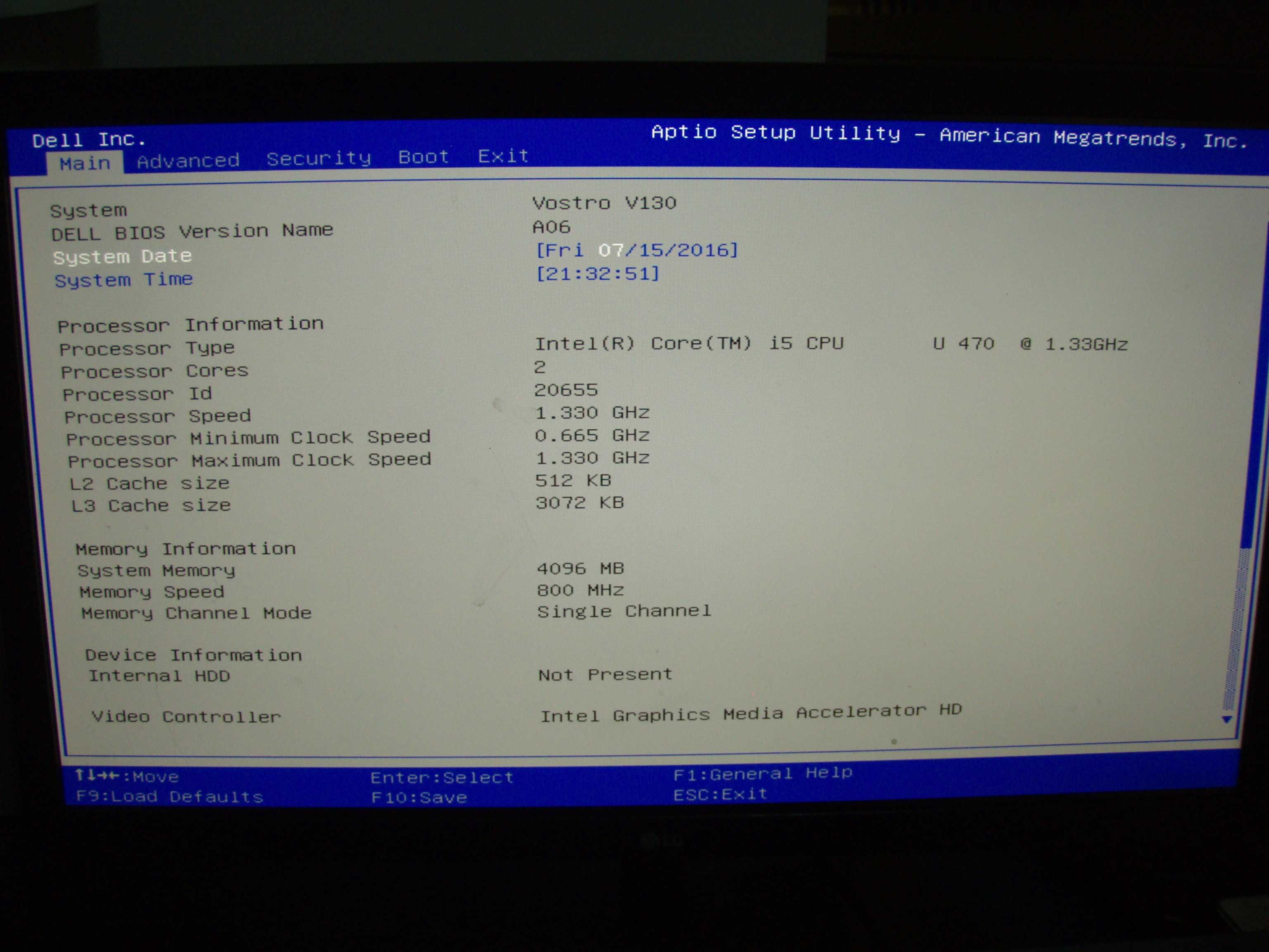 Dezmembrez Dell Vostro V130 intel i5-470U la 1.33Ghz