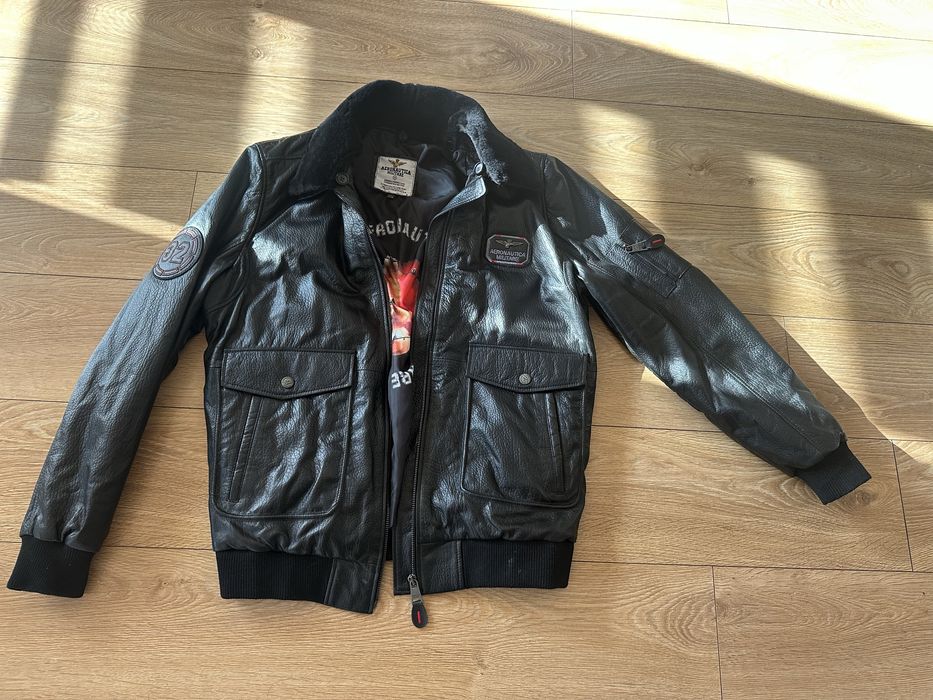 Ново мъжко кожено яке Aeronautica Militare – естествена кожа
