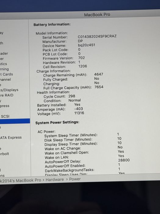 Macbook pro Retina 2014 Pret 1250 lei