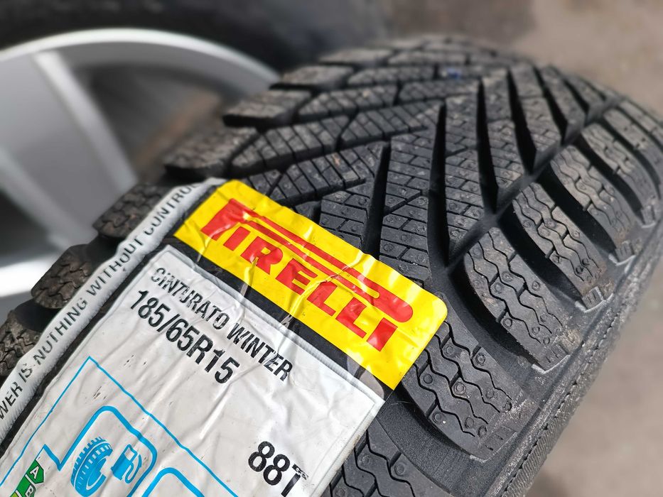 Нови ОРИГИНАЛНИ джанти 15 цола 5 100 за VW Seat+Зимни гуми Pirelli