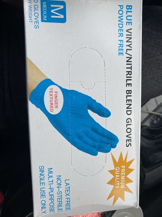 Перчатки нитриловые виниловые