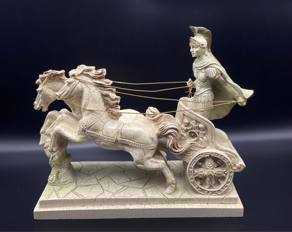 Carul Roman (Bis Luga) -Sculptură mare din marmură a împăratului roman