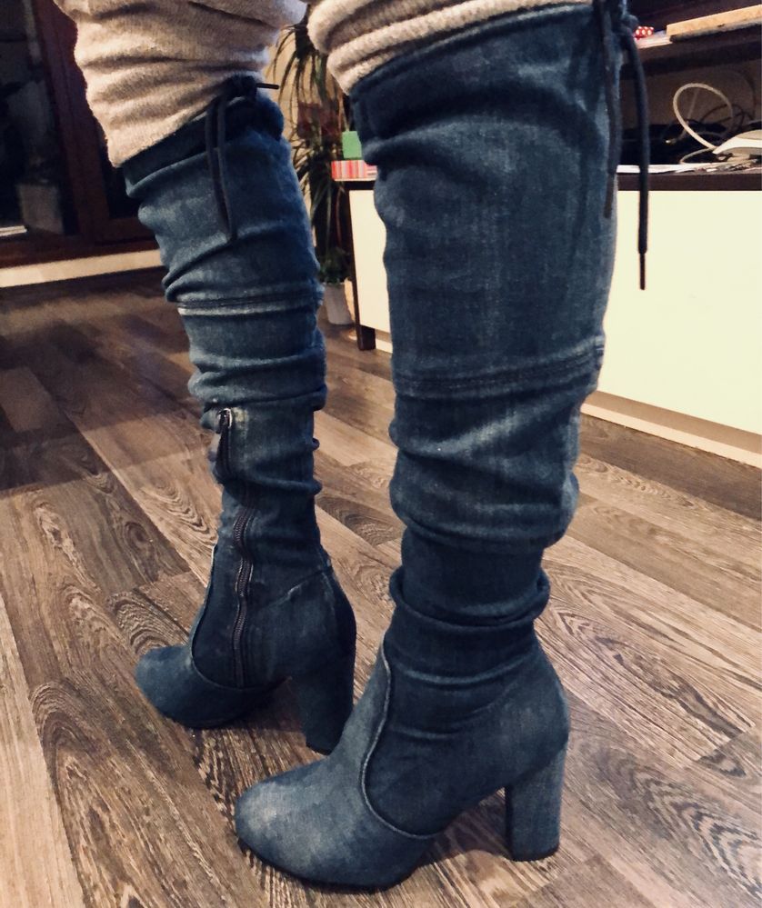 НОВИ дънкови ботуши, 37, TendenZ