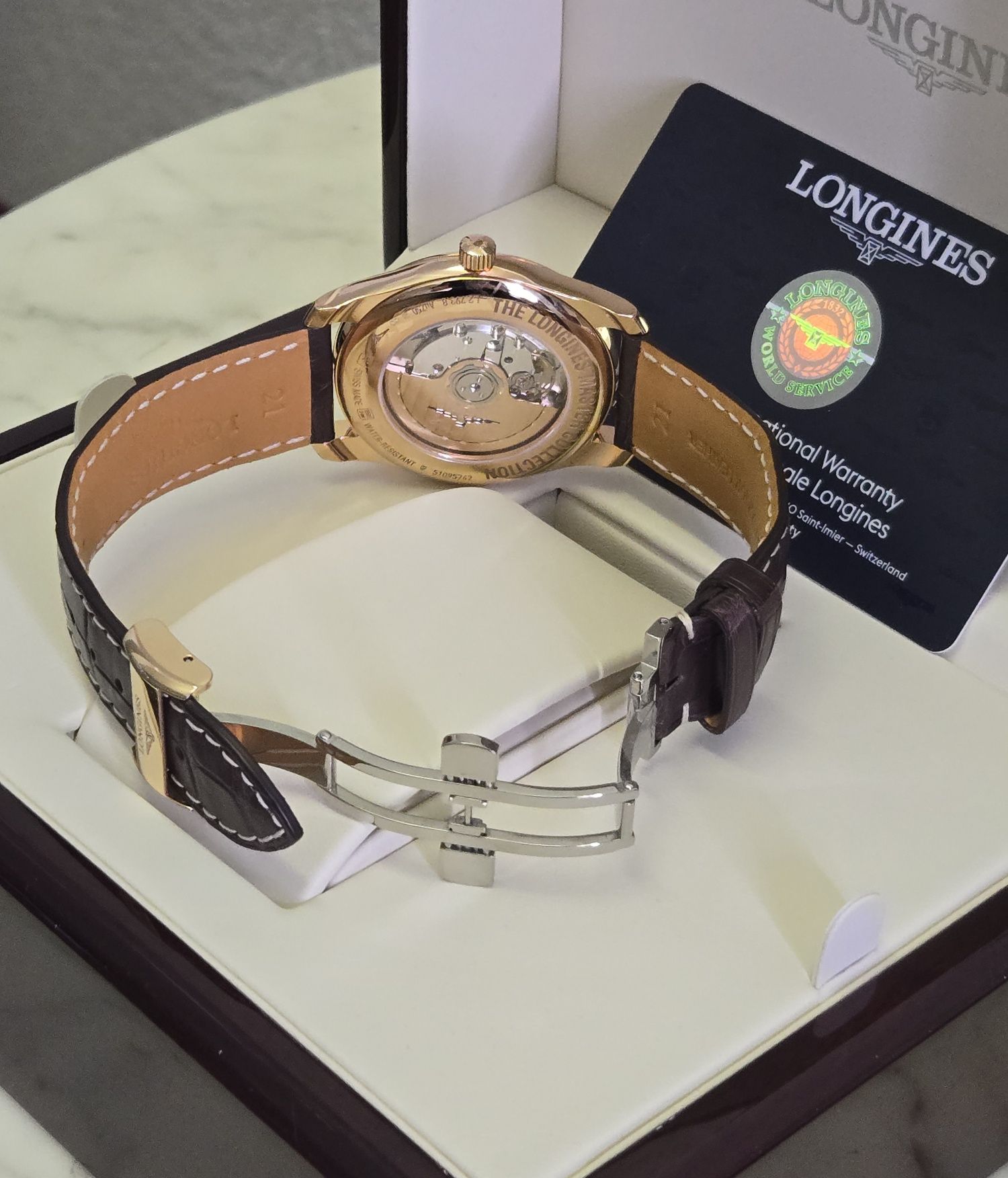 • LONGINES MASTER COLLECTION, Automatic, Aur 18k, Nou, Garantie 5 ani