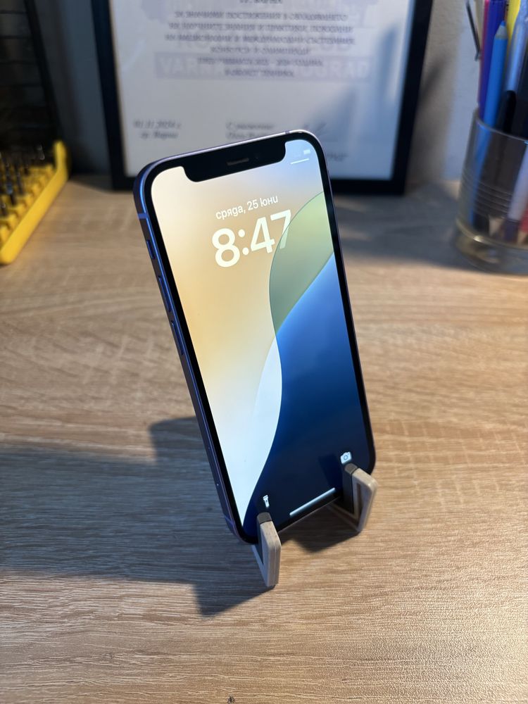 iPhone 12 mini 128GB Purple – перфектно състояние, отключен, с кейс