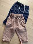 2 buc Pantaloni in și bumbac Zara 3-6 luni, marimea 68 si Lupilu 6-9 l
