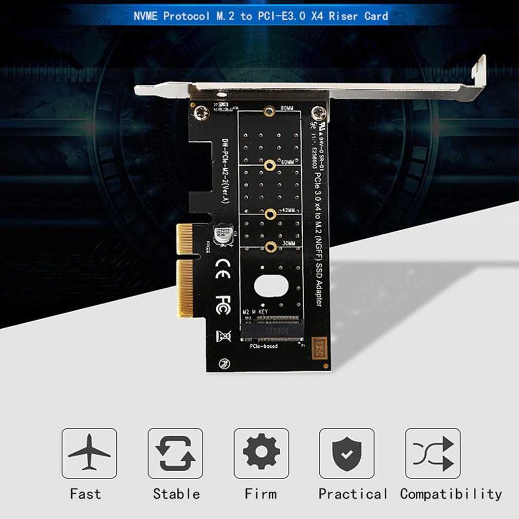 Преходник M.2 (M2) SSD NVME към PCI-E 3.0 x4 + Гаранция