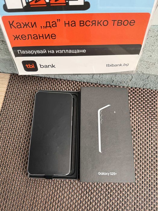 НОВ! Samsung s25+ PLUS Лизинг от 48лв/м silver shadow - сив 256gb