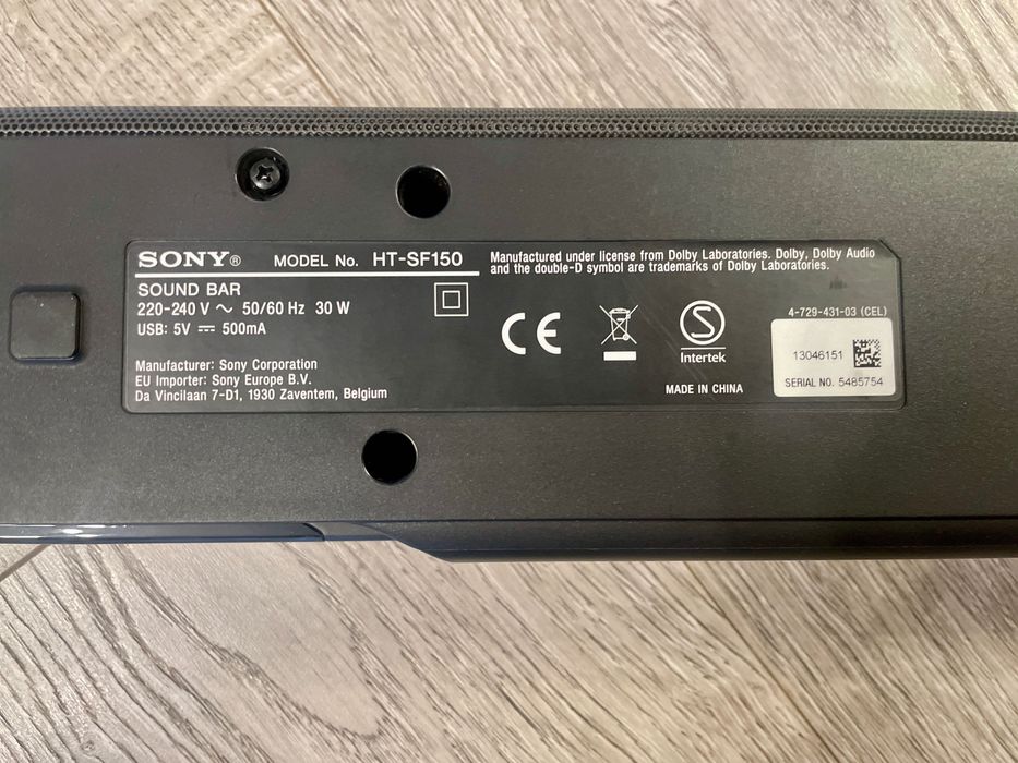 Soundbar Sony HT-SF150, 2.0, Boxa Bass Reflex, 120W, Bluetooth