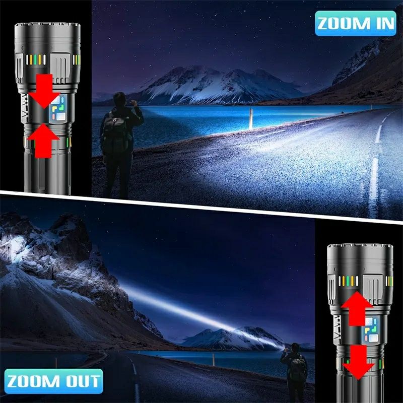 Lanterna Profesională Led Liquid Laser 30000Lm/90W Rază Maximă 1500M(