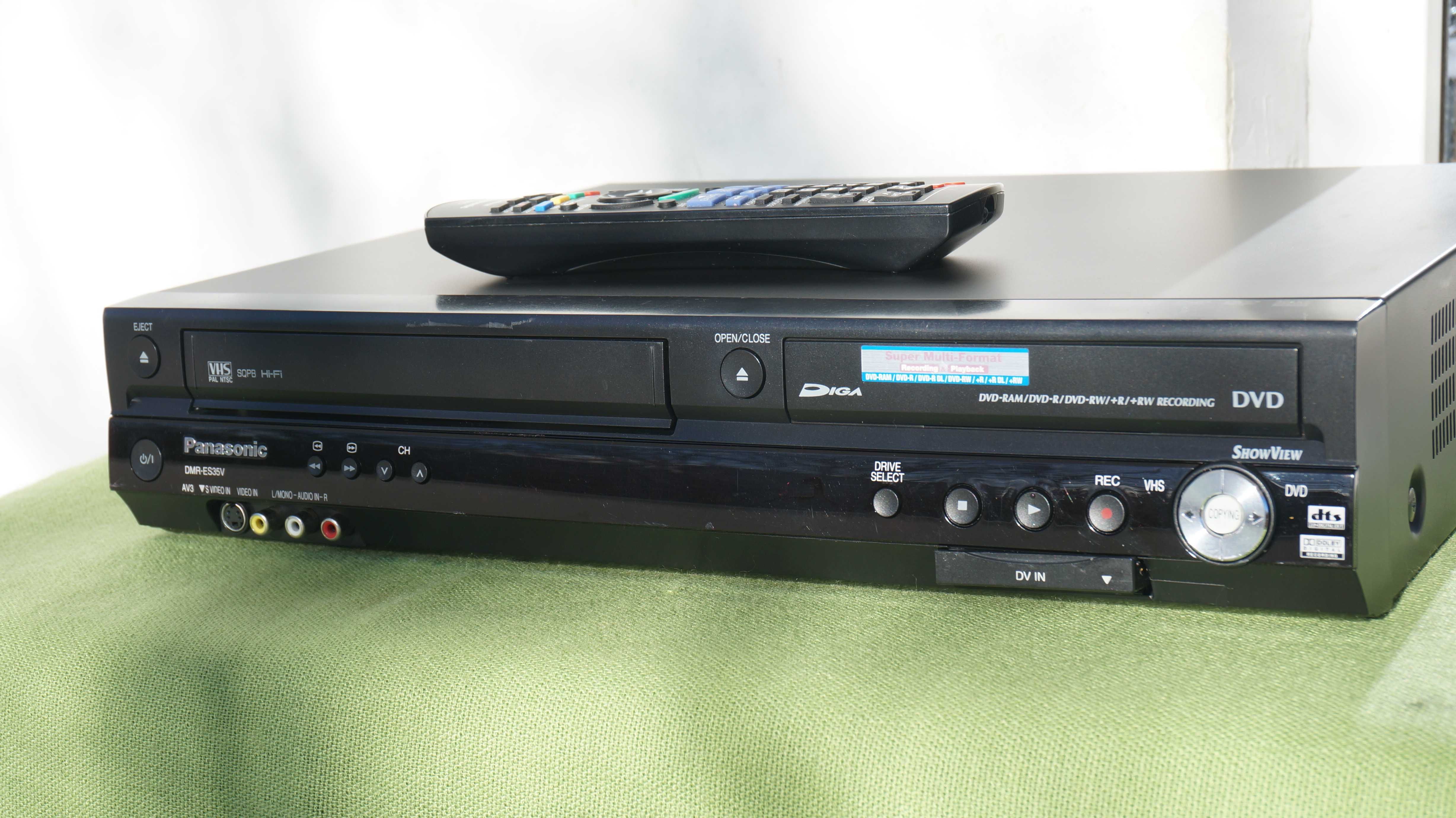 DVD recorder combo VHS Panasonic DMR-ES35 stereo Hi-Fi