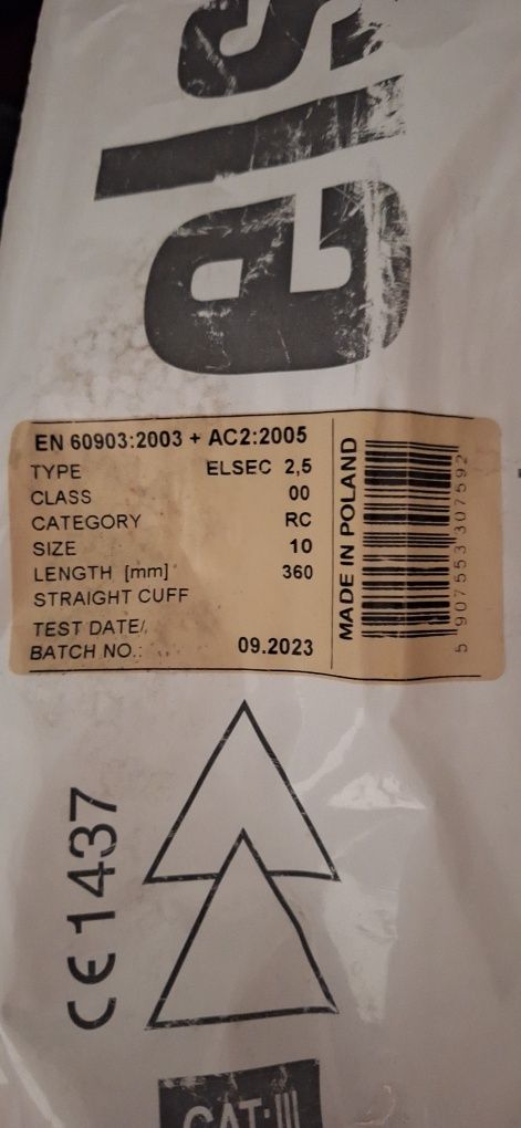 Manusi electroizolante Elsec noi nepurtate 2 perechi