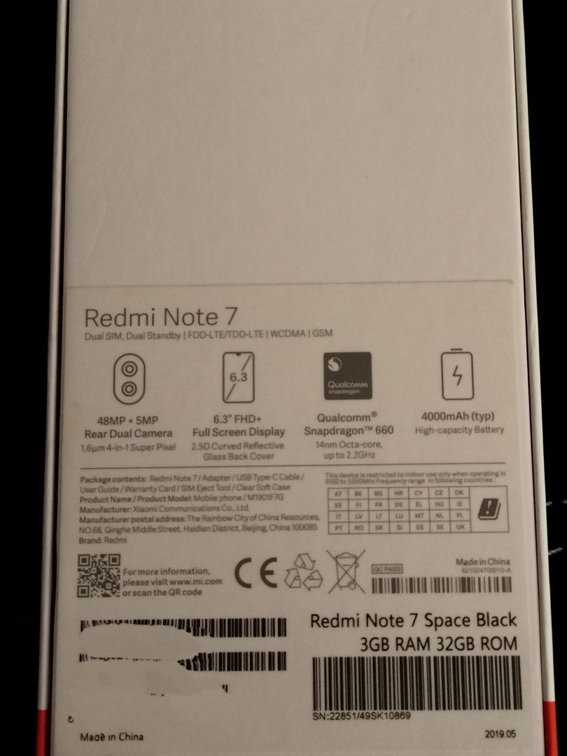 Телефон Xaomi Rebmi Note7