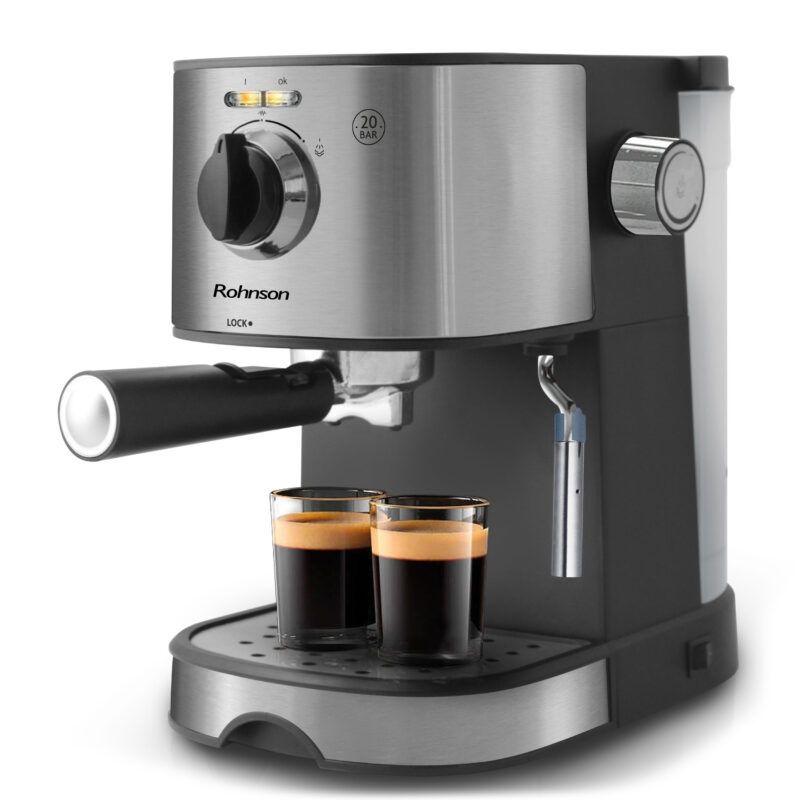 Нова тясна 20bar кафемашина за еспресо Rohnson R-98022