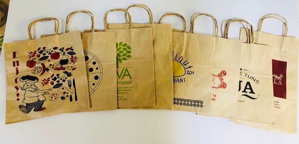 Pungi si sacose din hartie personalizate