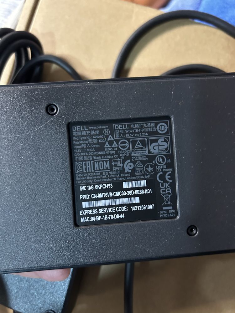 Dell wd22tb4 dock thunderbolt