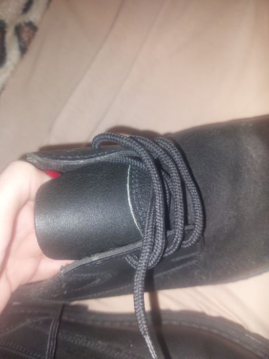 Черни ниски кожени обувки 40 номер