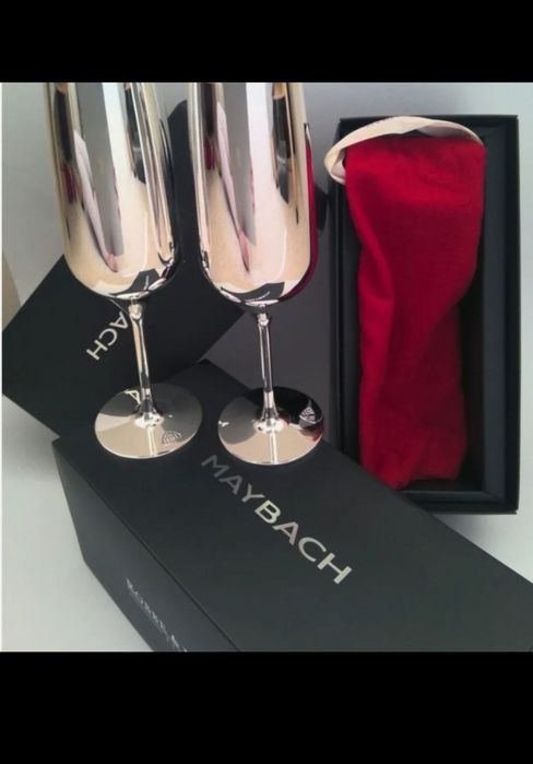 Mercedes-Maybach.Сребърни чаши,за Шампанско./200ml-Height-19"02sm/