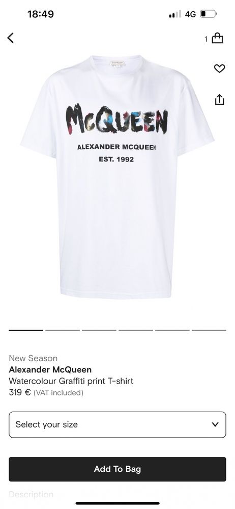 Tricou Alexander Mcqueen Calitate Premium 1:1 Klass