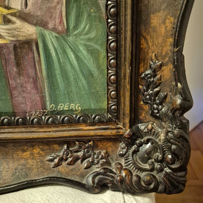 Pictură Ulei  Nașterea Domnului, 1937, 40x30 cm