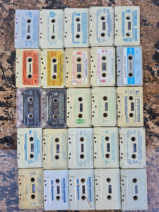 Lot 25 casete audio originale muzica Grecesca (taverna,populara)