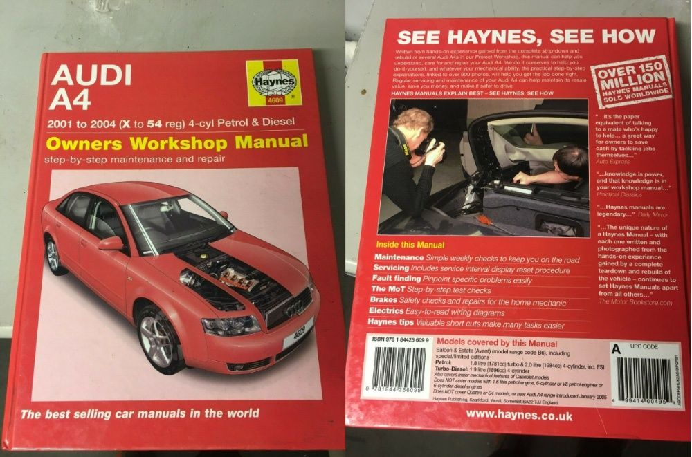 Manual auto Haynes Audi A4, A3, 100&A6 anii 1995-2008 Audi TT, Quattro