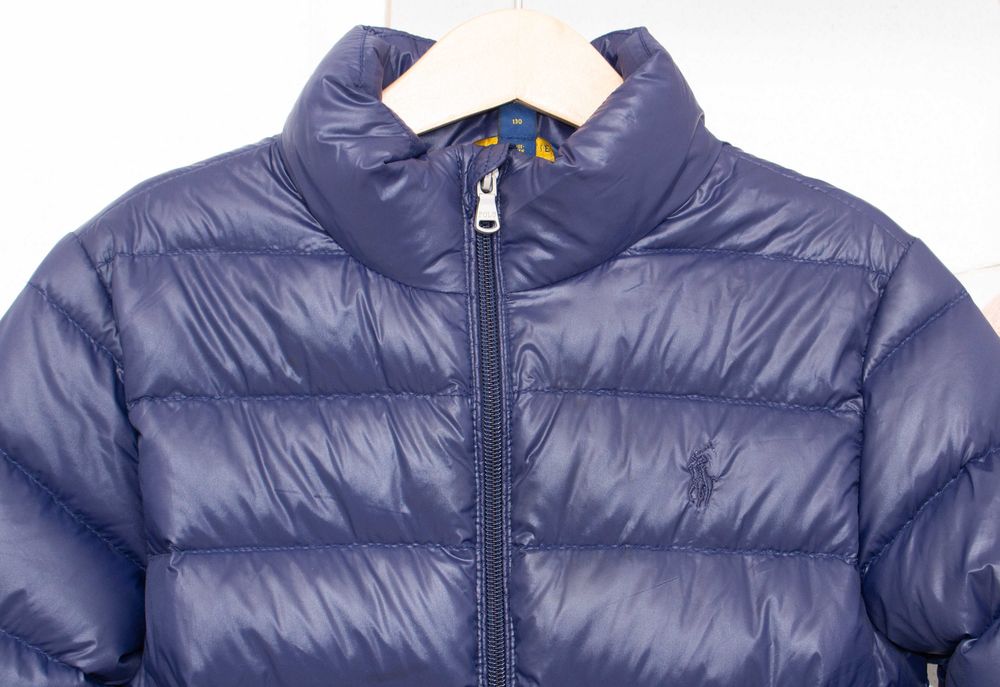 Polo Ralph Lauren оригинално пухено яке за момиче синьо пеплум стил 7г