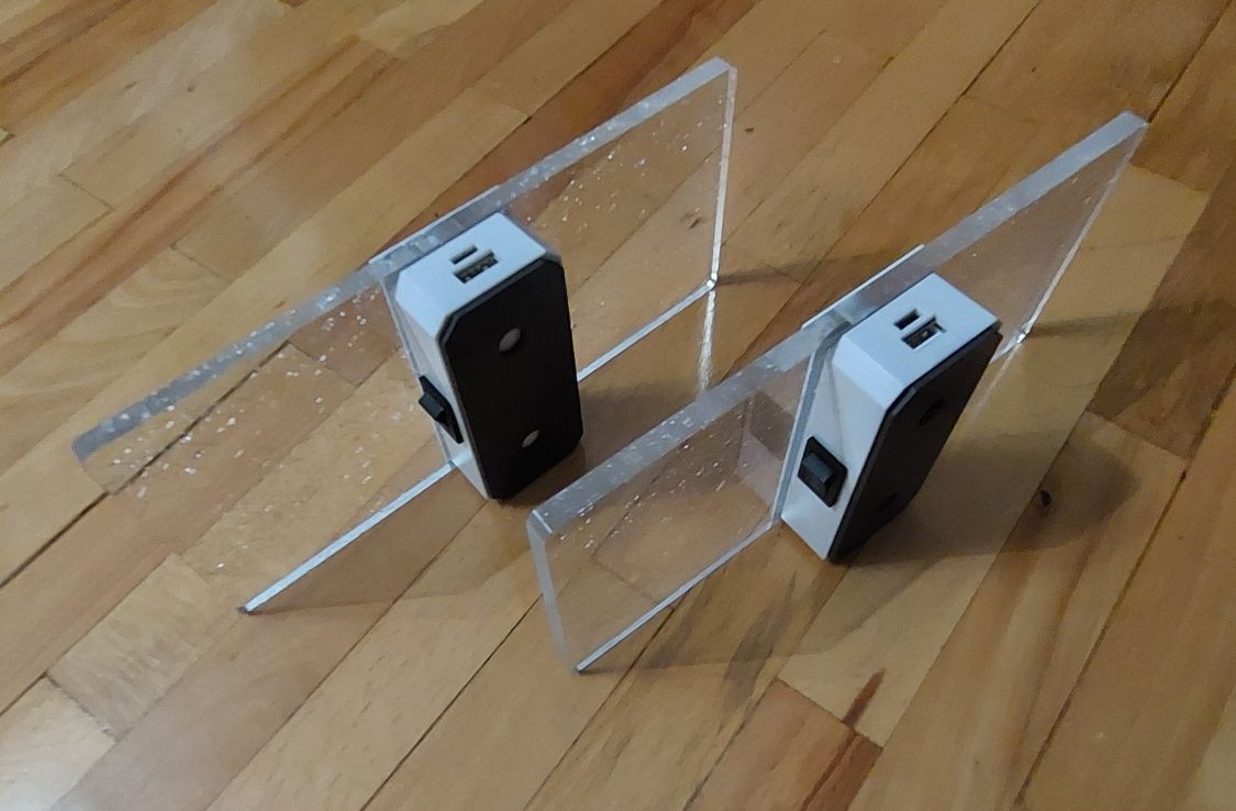Set 2 x Aplică de perete reîncărcabilă prin USB, fără fir