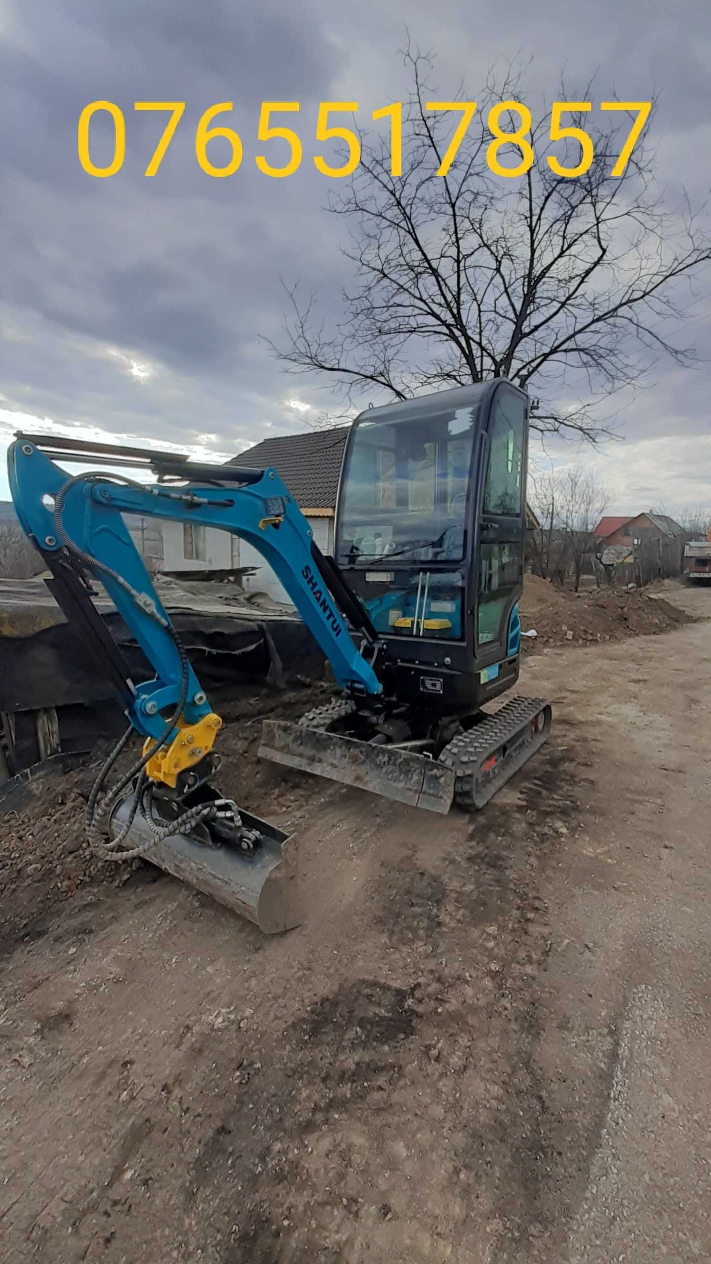 Miniexcavator,închiriez,execut lucrari