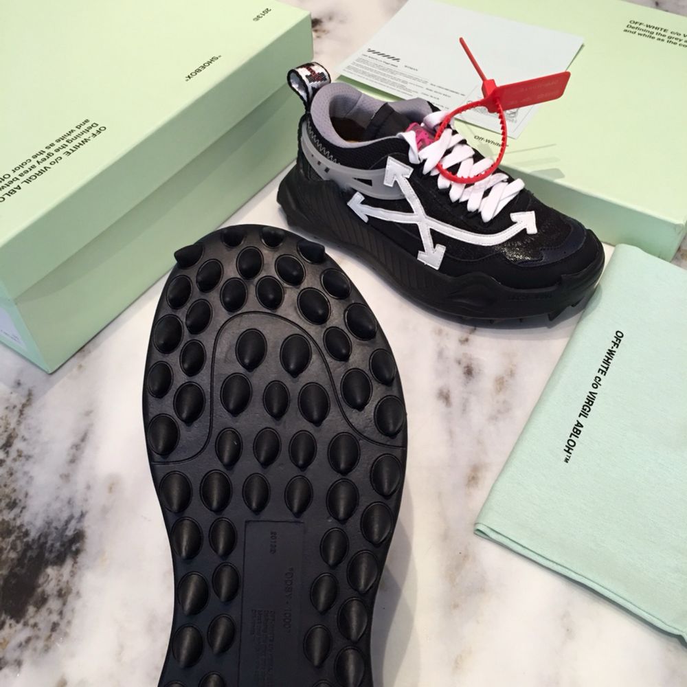 Sneakers OFF White Odsy 1000 , Black Leather Trainers,Poze reale 39-45