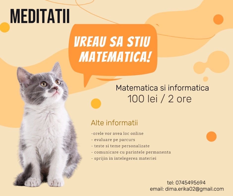 Meditatii la matematica si informatica